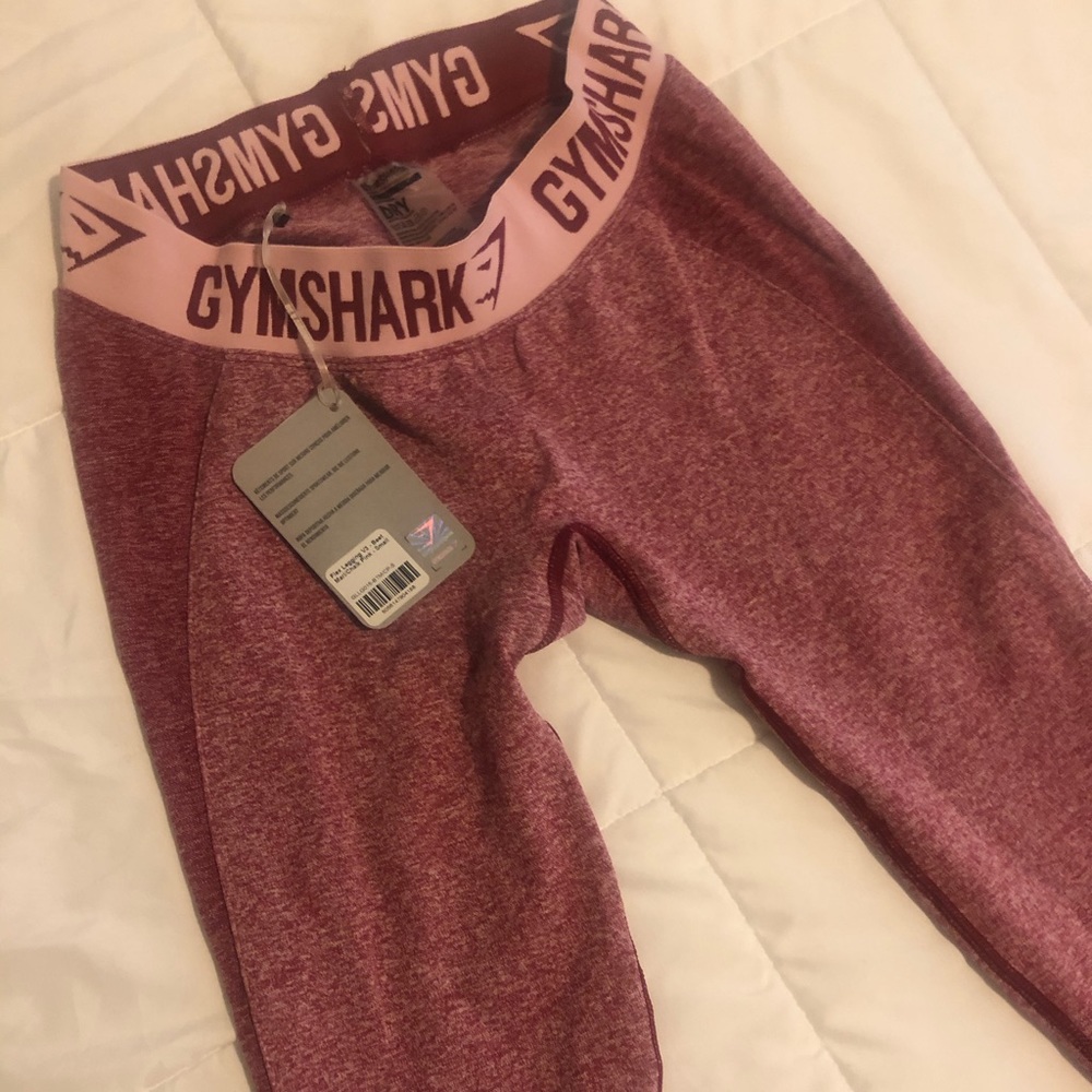 Gymshark Flex Leggings V3 - Beet Marl/ Chalk Pink